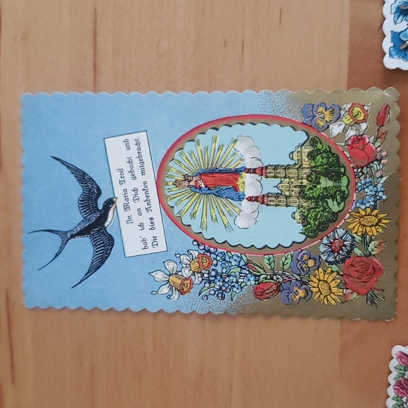 Vintage Prayer Cards Lot Of 3 - Picture 4 of 8